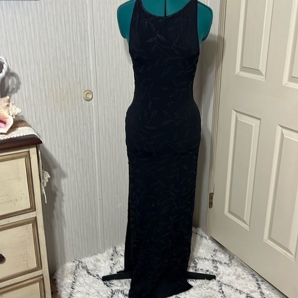 Alexia Amor New York black Beaded Evening Gown(32)